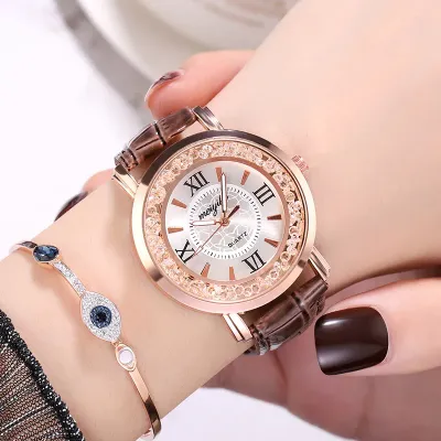 Meiyike Watch, Color: Coffee (Korean version of student fashion belt watch women's model)